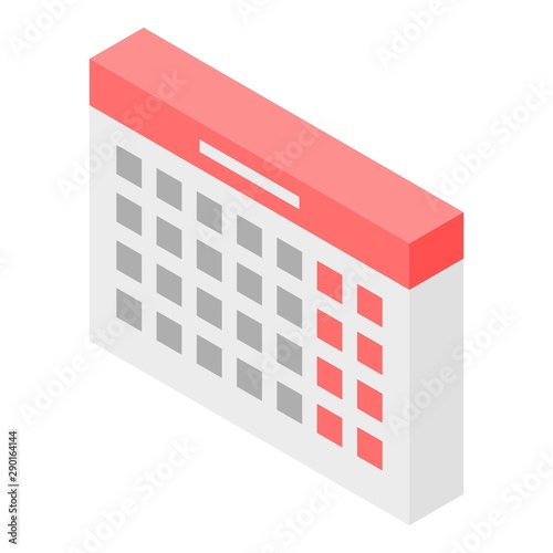 Forensic calendar icon. Isometric of forensic calendar vector icon for web design isolated on white background