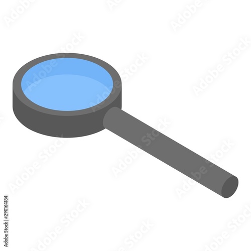 Magnifying glass icon. Isometric of magnifying glass vector icon for web design isolated on white background