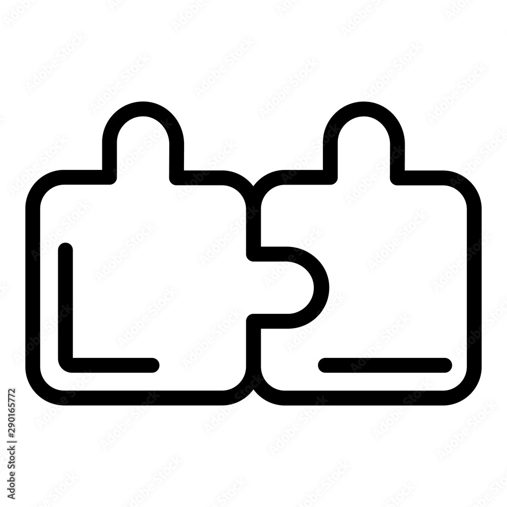 Puzzle part icon. Outline puzzle part vector icon for web design isolated on white background Puzzle part icon. Outline puzzle part vector icon for web design isolated on white background