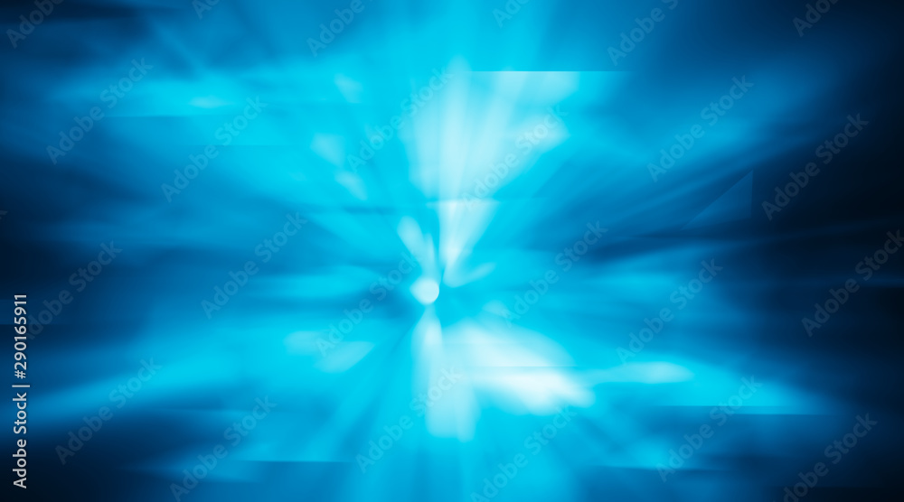 Blue motion sparkle light backdrop. Blurred of blue background. - obrazy, fototapety, plakaty 