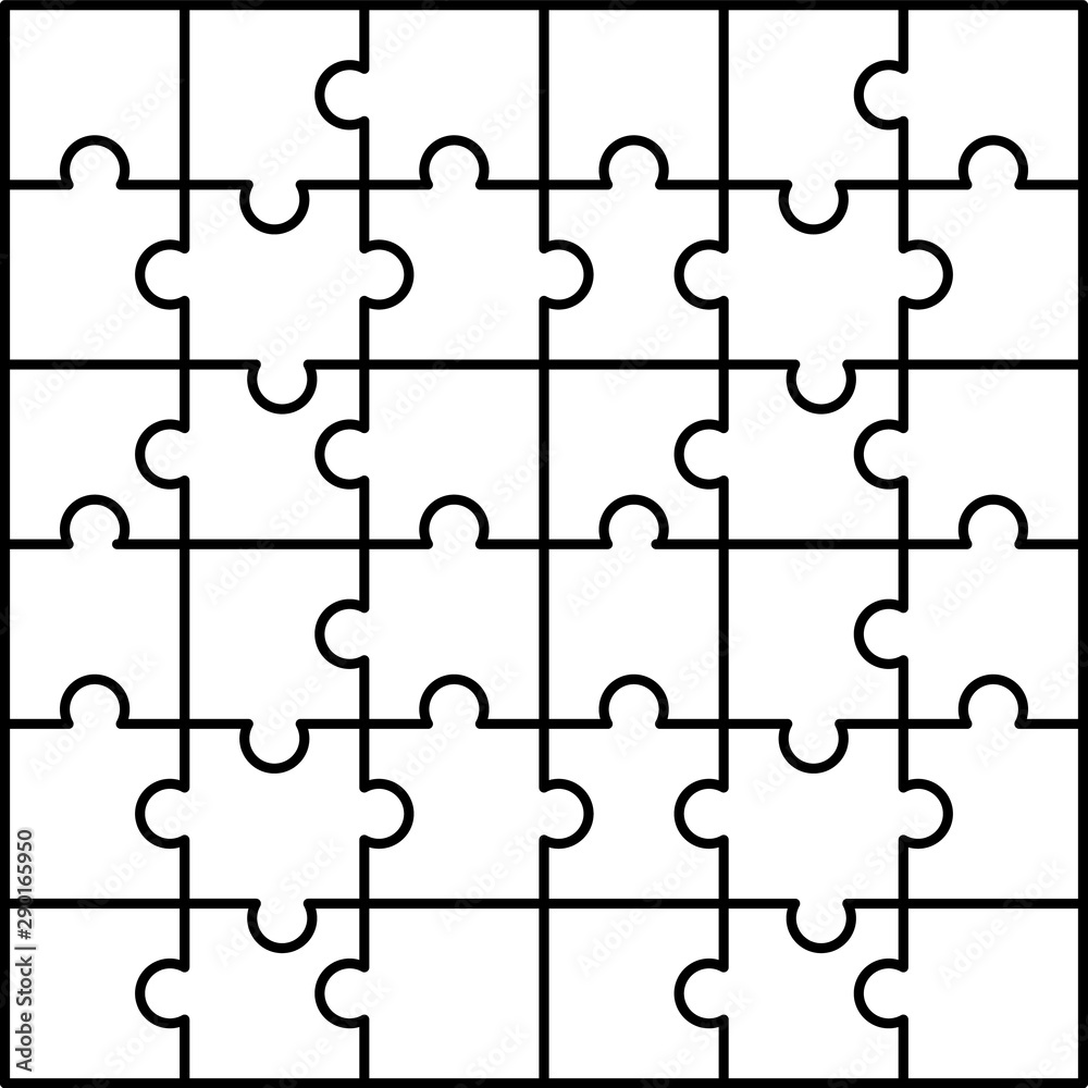 Jigsaw pattern. Outline illustration of jigsaw vector pattern for web design Jigsaw pattern. Outline illustration of jigsaw vector pattern for web design