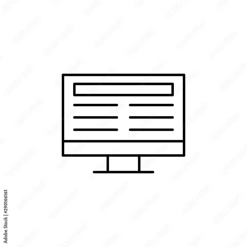 Online icon. Element of news thin line icon Online icon. Element of news thin line icon