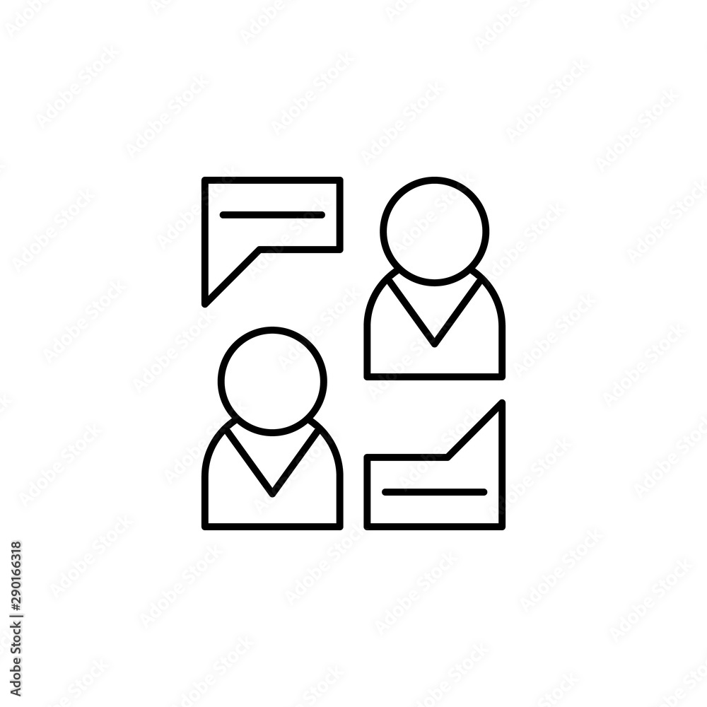 Speech icon. Element of news thin line icon Speech icon. Element of news thin line icon