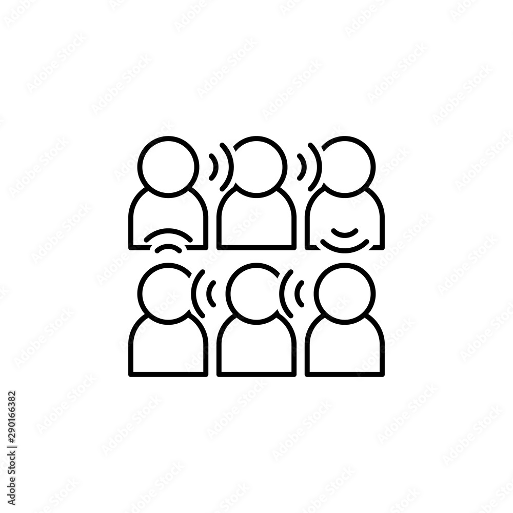 Gossip icon. Element of news thin line icon Gossip icon. Element of news thin line icon