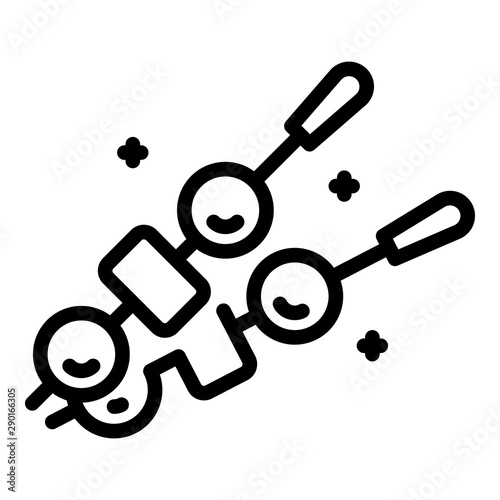 Greek barbecue icon. Outline greek barbecue vector icon for web design isolated on white background