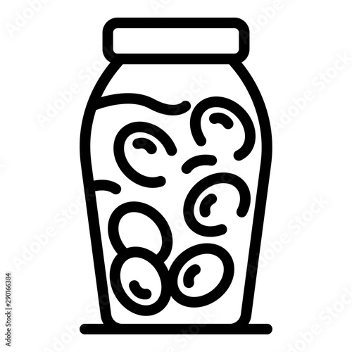 Pickled olives icon. Outline pickled olives vector icon for web design isolated on white background
