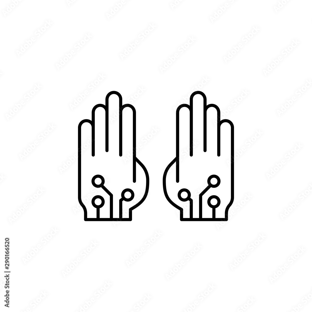 Prosthetic, arms icon. Element of prosthetics thin line icon Prosthetic, arms icon. Element of prosthetics thin line icon
