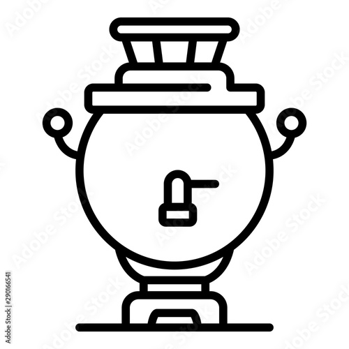 Old Russian samovar icon. Outline old Russian samovar vector icon for web design isolated on white background