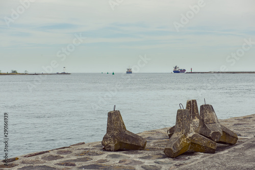 Transport vessels depart from the port to the open Baltic Sea © Andrzej Wilusz