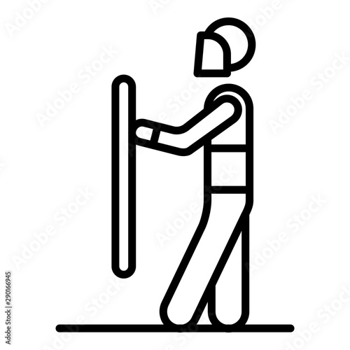 Police protest election icon. Outline police protest election vector icon for web design isolated on white background