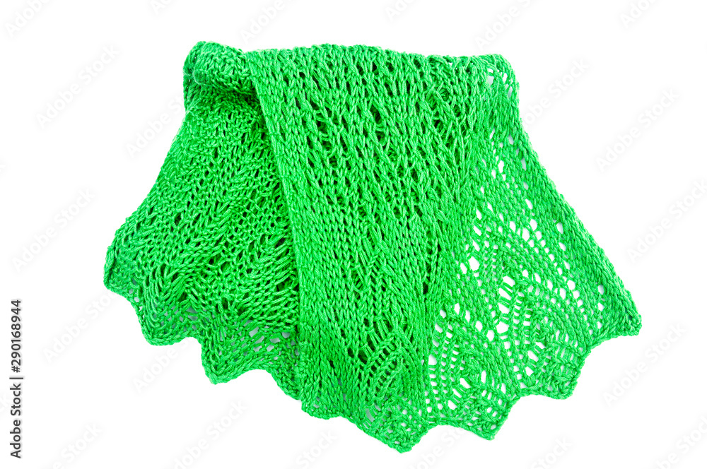 Fototapeta premium knitted green scarf
