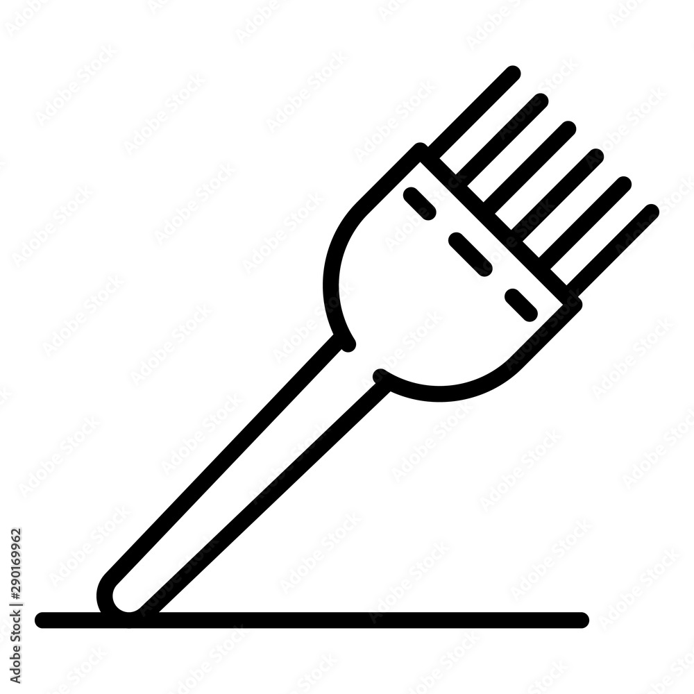 Metal hair brush dye icon. Outline metal hair brush dye vector icon for web design isolated on white background Metal hair brush dye icon. Outline metal hair brush dye vector icon for web design isolated on white background