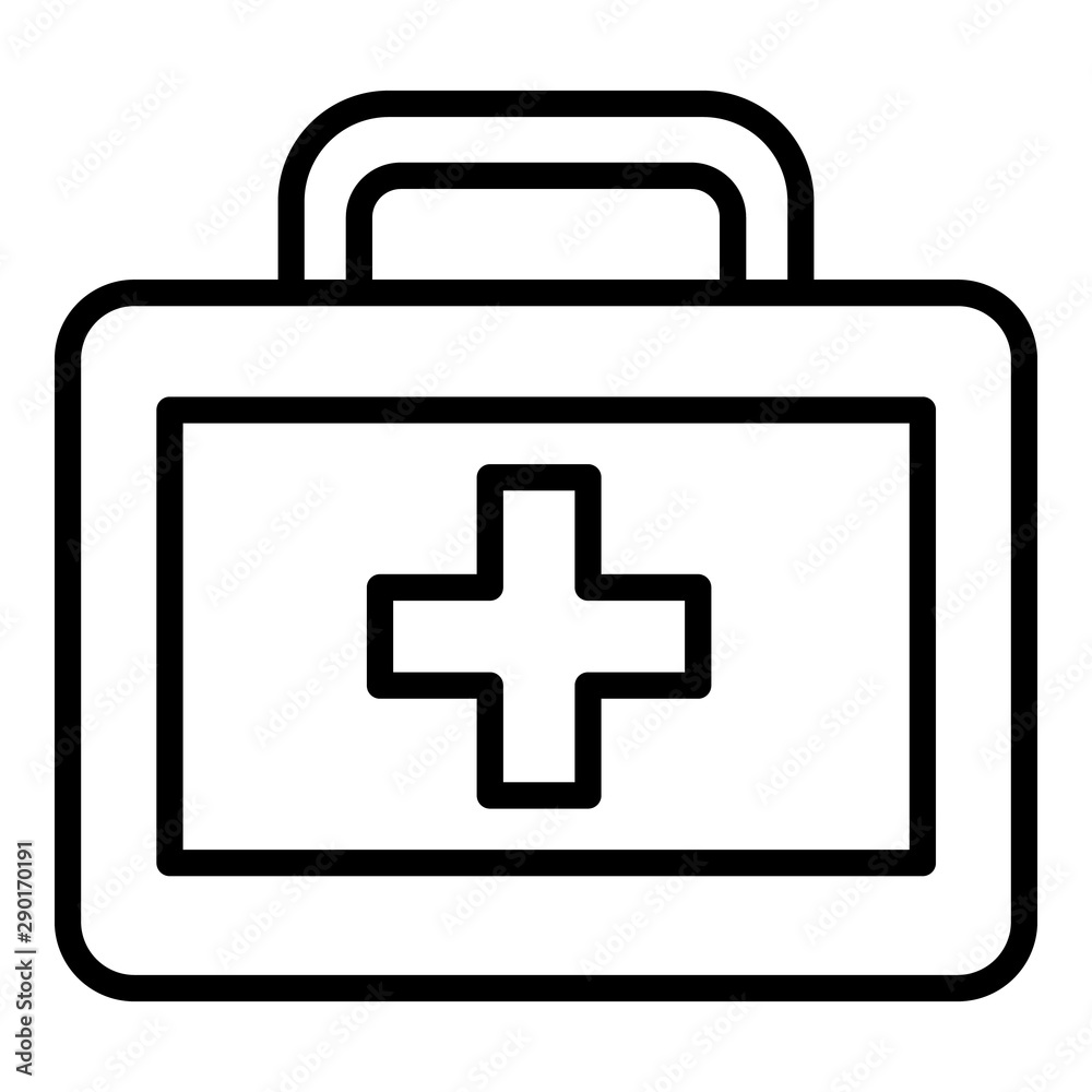 Pet first aid kit icon. Outline pet first aid kit vector icon for web design isolated on white background Pet first aid kit icon. Outline pet first aid kit vector icon for web design isolated on white background