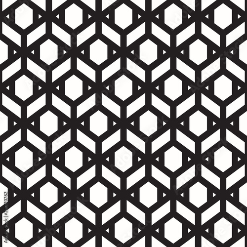 Pattern geometry of hexagon background. Pattern is on swatch panel.