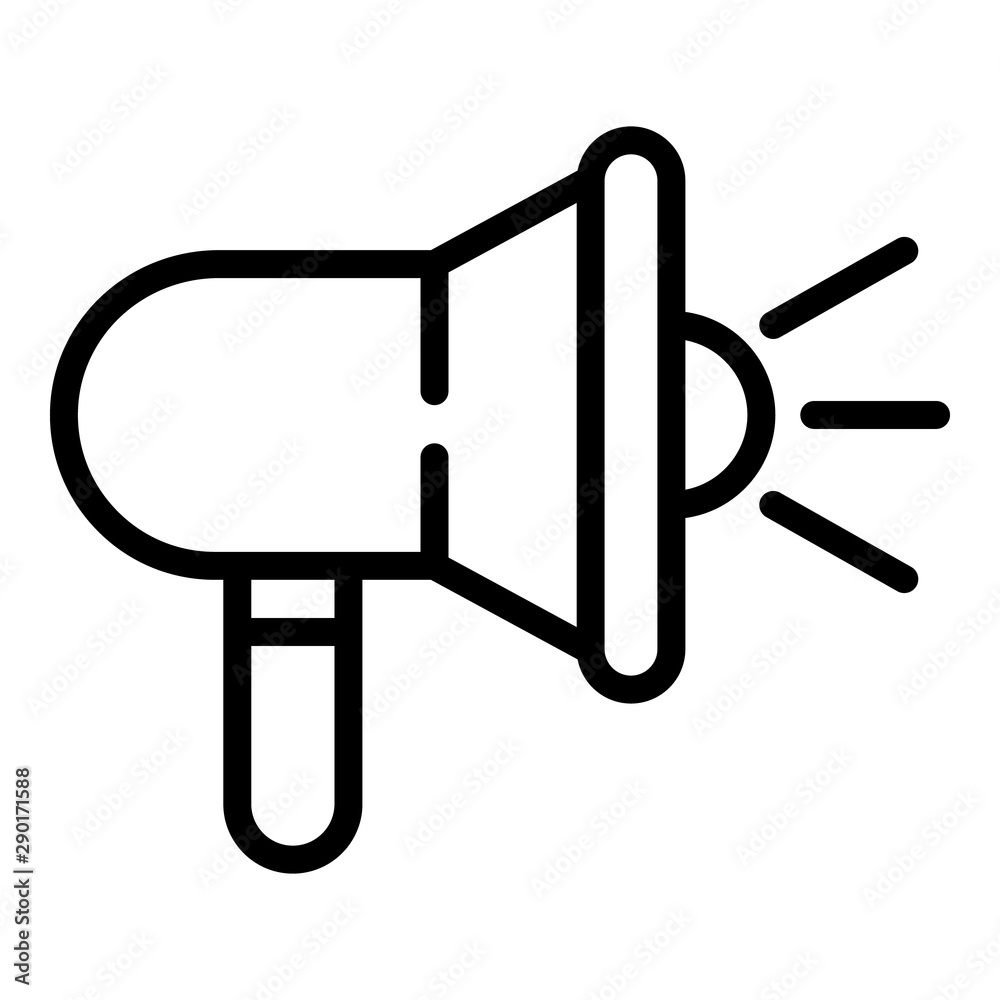 Megaphone icon. Outline Megaphone vector icon for web design isolated on white background Megaphone icon. Outline Megaphone vector icon for web design isolated on white background