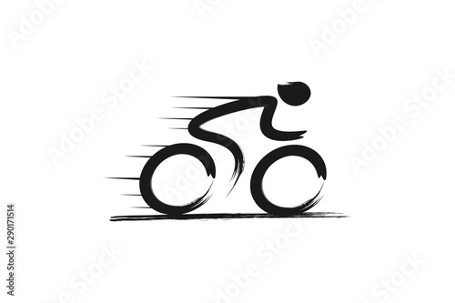 Cycling Race Vector logo illustration, emblem design template inspiration