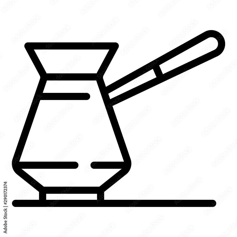 Coffee turk icon. Outline coffee turk vector icon for web design isolated on white background Coffee turk icon. Outline coffee turk vector icon for web design isolated on white background