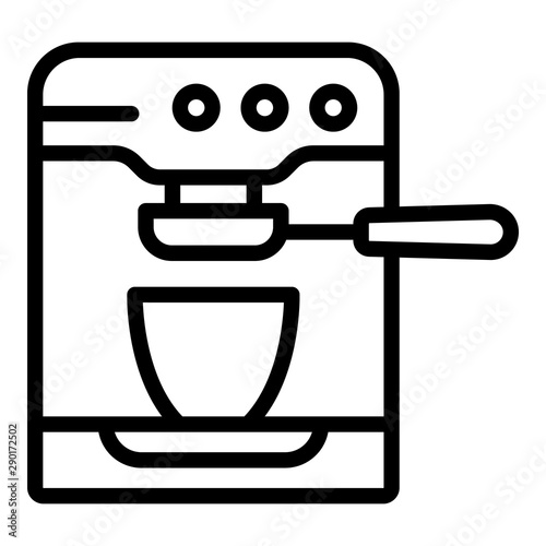 Home coffee maker icon. Outline home coffee maker vector icon for web design isolated on white background