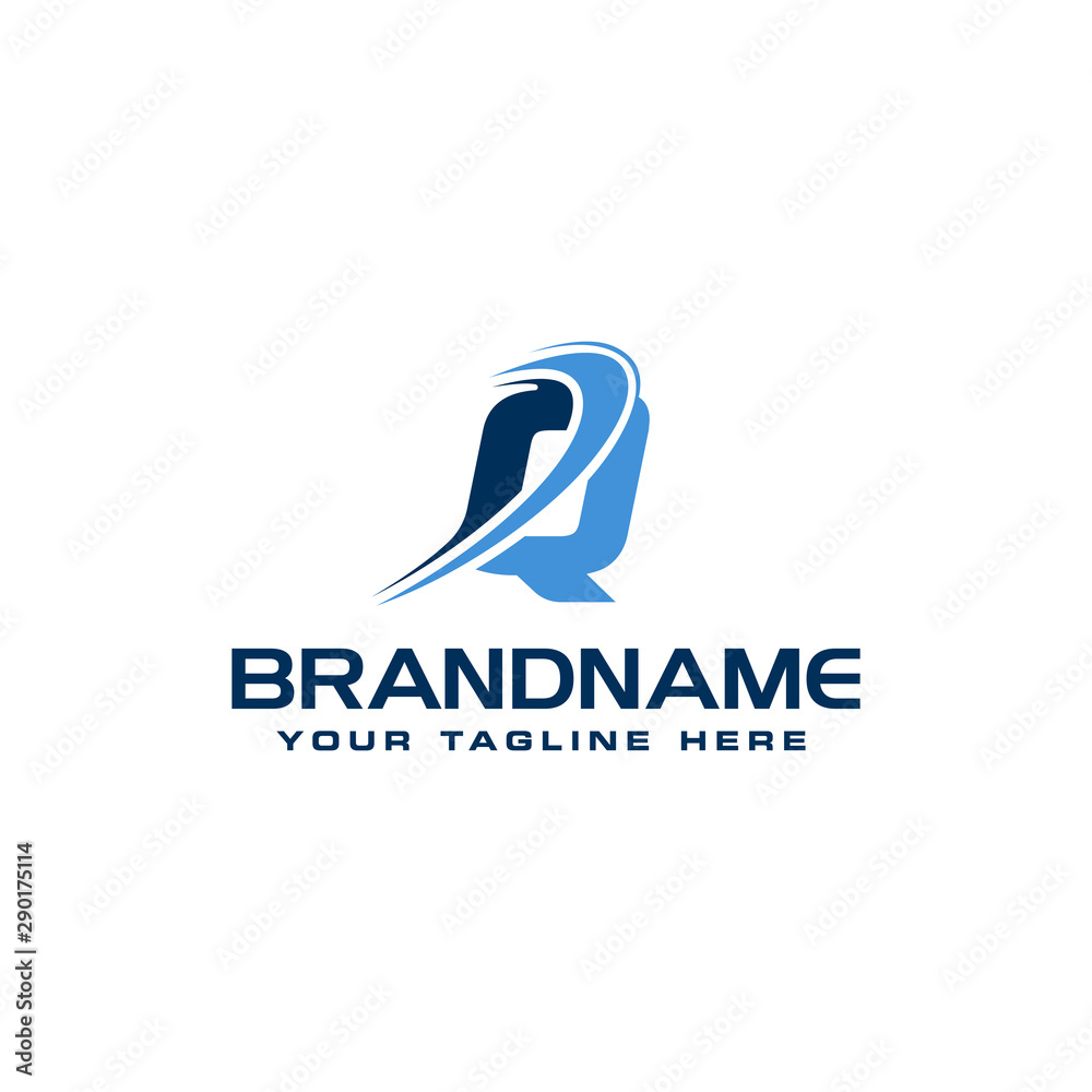 Fototapeta premium Letter Q technology Solution Logo design concept template
