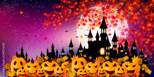 ハロウィン　秋　かぼちゃ　背景 
