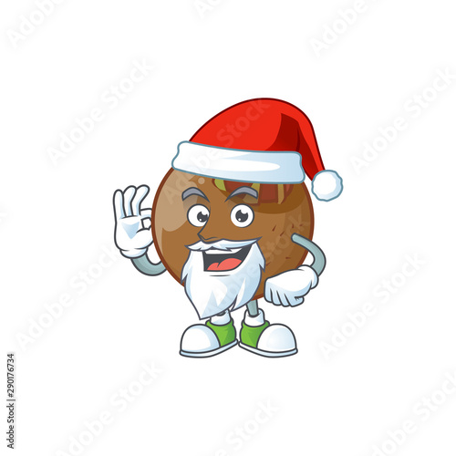 Fotografía Santa medlar fruits cartoon character for design logo