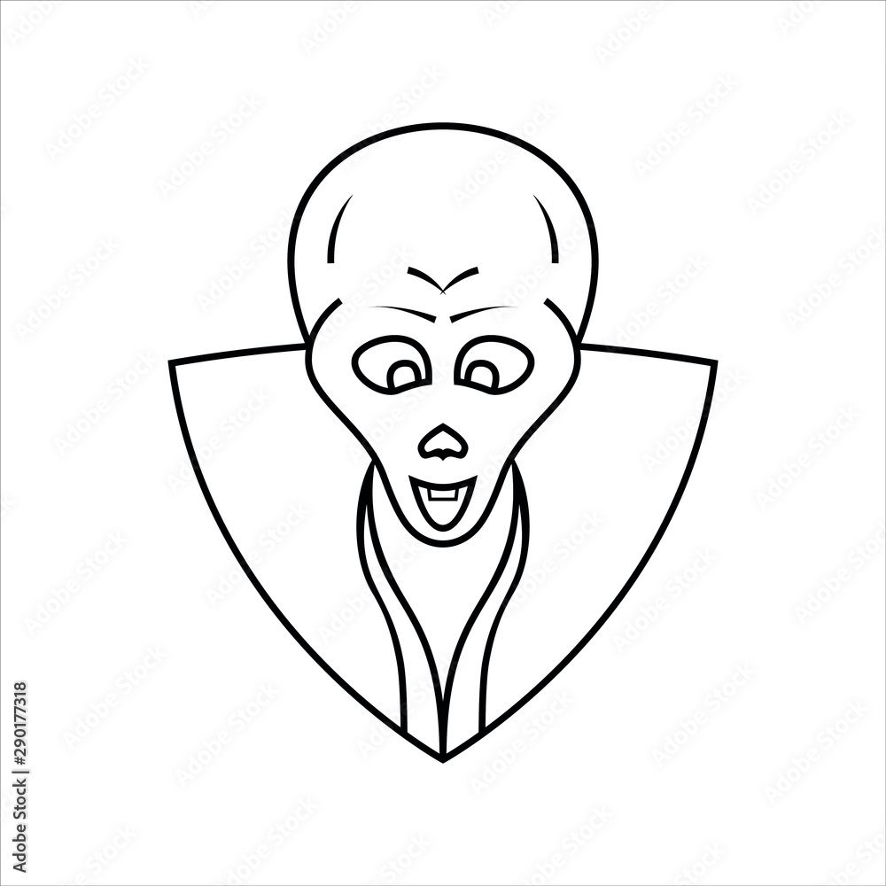 funny face. alien face logo Stock Vector | Adobe Stock
