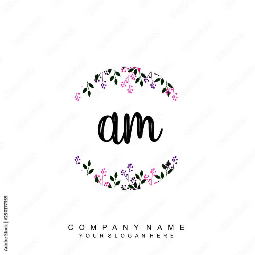 AM Initials letter Wedding monogram logos template, hand drawn modern  minimalistic and floral templates for Invitation cards, Save the Date,  elegant Stock Vector Image & Art - Alamy