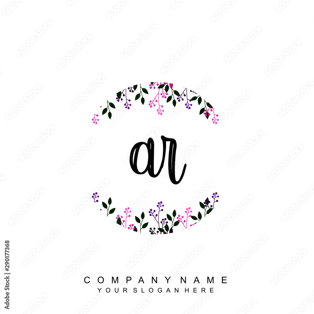 Letters AR Monogram Logo Template