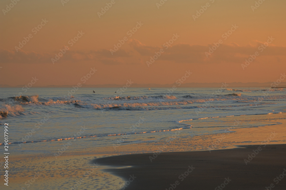 Obraz premium 九十九里浜夕景
