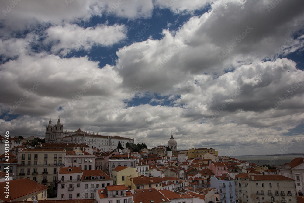 Landscape from Lisbon of one of its beatiful horizons