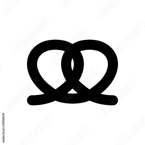 Canvas Print pretzel icon trendy
