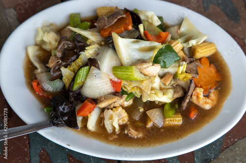 Popular Filipino food Chopsuey