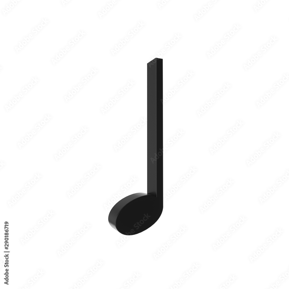 Black music score isolated with white background. 3d rendering - illustration. Black music score isolated with white background. 3d rendering - illustration.