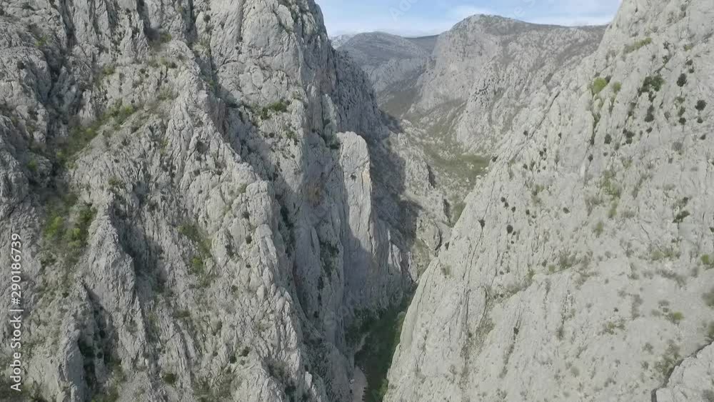 Aerial panoramic view of scenic Samarske Stijene mountains at Mrkopalj, Croatia Aerial panoramic view of scenic Samarske Stijene mountains at Mrkopalj, Croatia