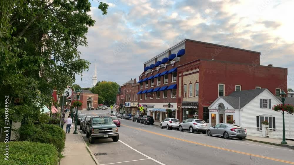 4K of Camden Maine's historic downtown district 4K of Camden Maine's historic downtown district