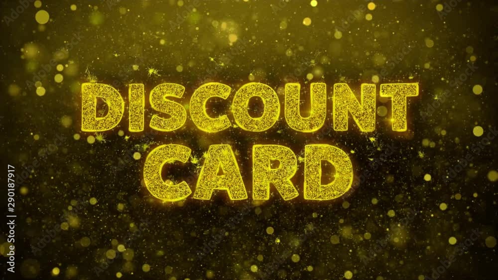Discount Card Text Golden Glitter Glowing Lights Shine Particles. Sale, Discount Price, Off Deals, Offer promotion offer percent discount ads 4K Loop Animation. Discount Card Text Golden Glitter Glowing Lights Shine Particles. Sale, Discount Price, Off Deals, Offer promotion offer percent discount ads 4K Loop Animation.