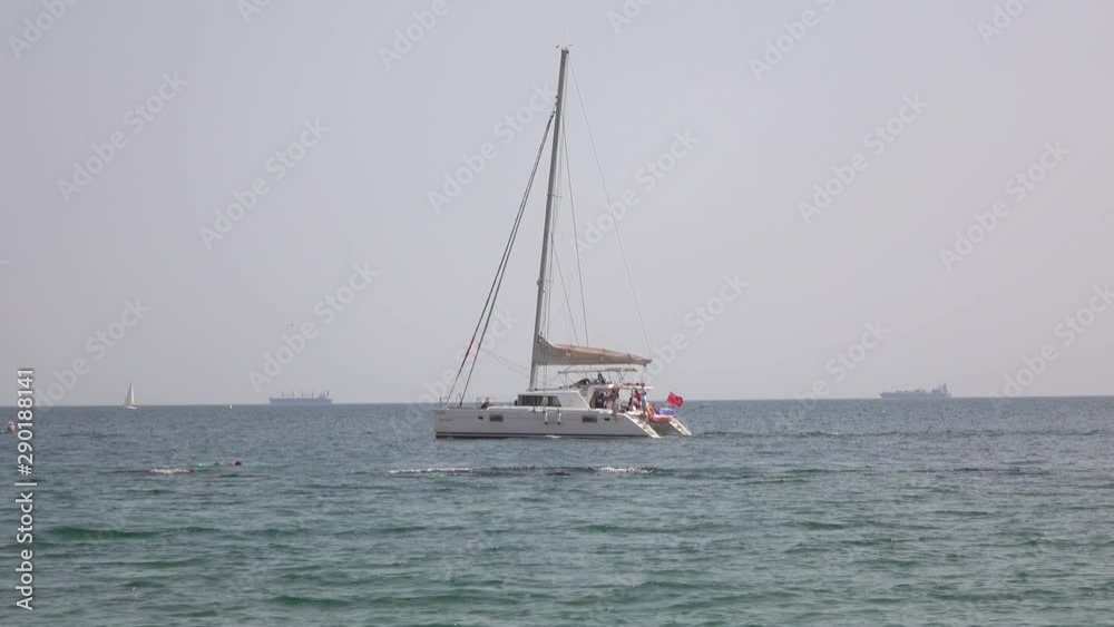 Odessa, Ukraine-09.15.2019:Sailing competitions in Odessa Odessa, Ukraine-09.15.2019:Sailing competitions in Odessa