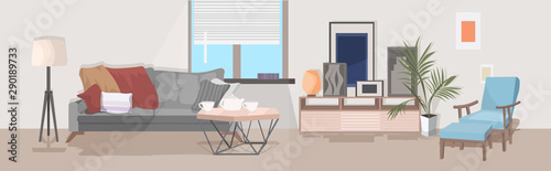 stylish home modern living room interior empty no people house room with furniture flat horizontal