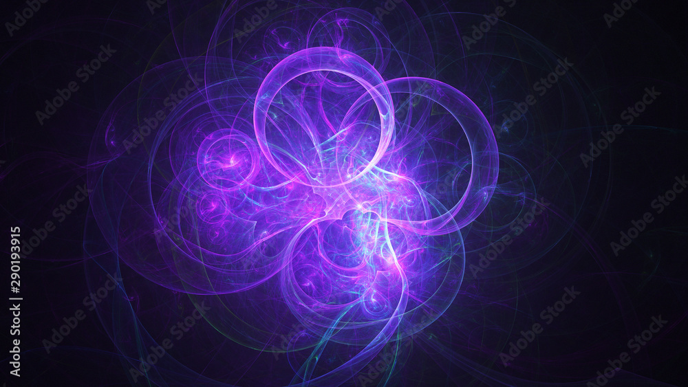 Abstract transparent violet crystal shapes. Fantasy light background. Digital fractal art. 3d rendering. Abstract transparent violet crystal shapes. Fantasy light background. Digital fractal art. 3d rendering.
