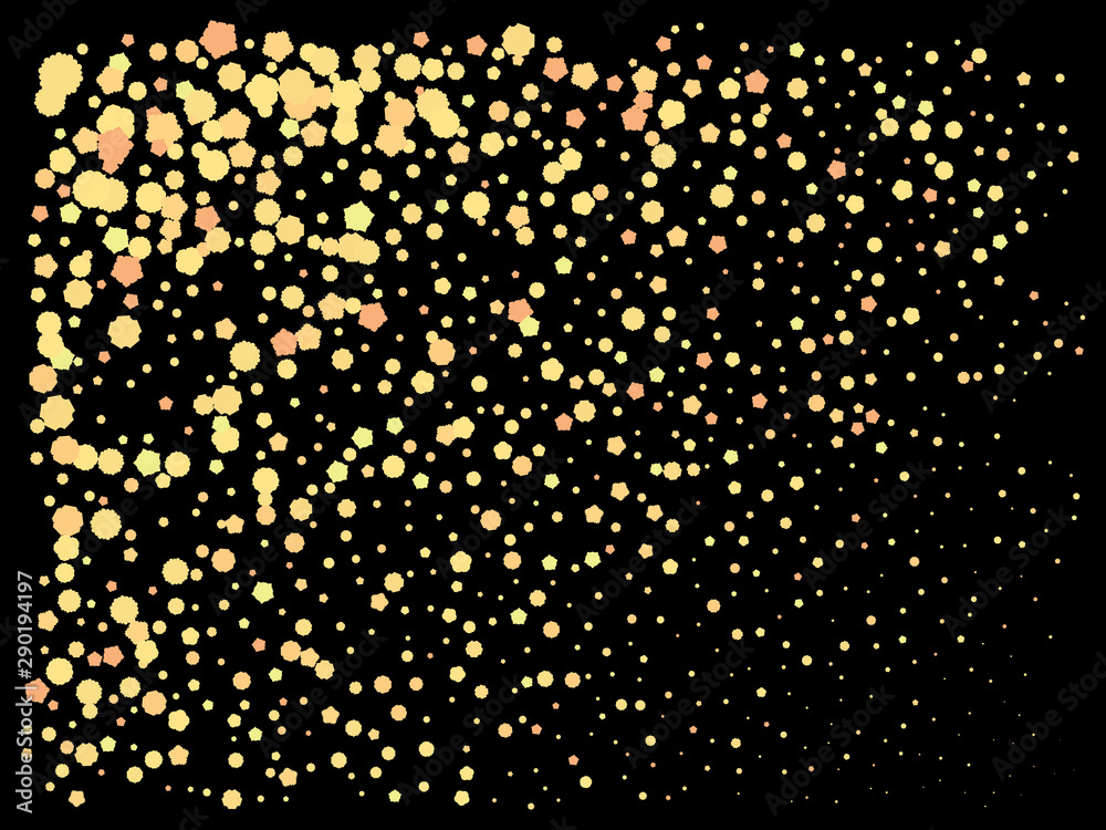 Falling confetti on black background. Falling confetti on black background.