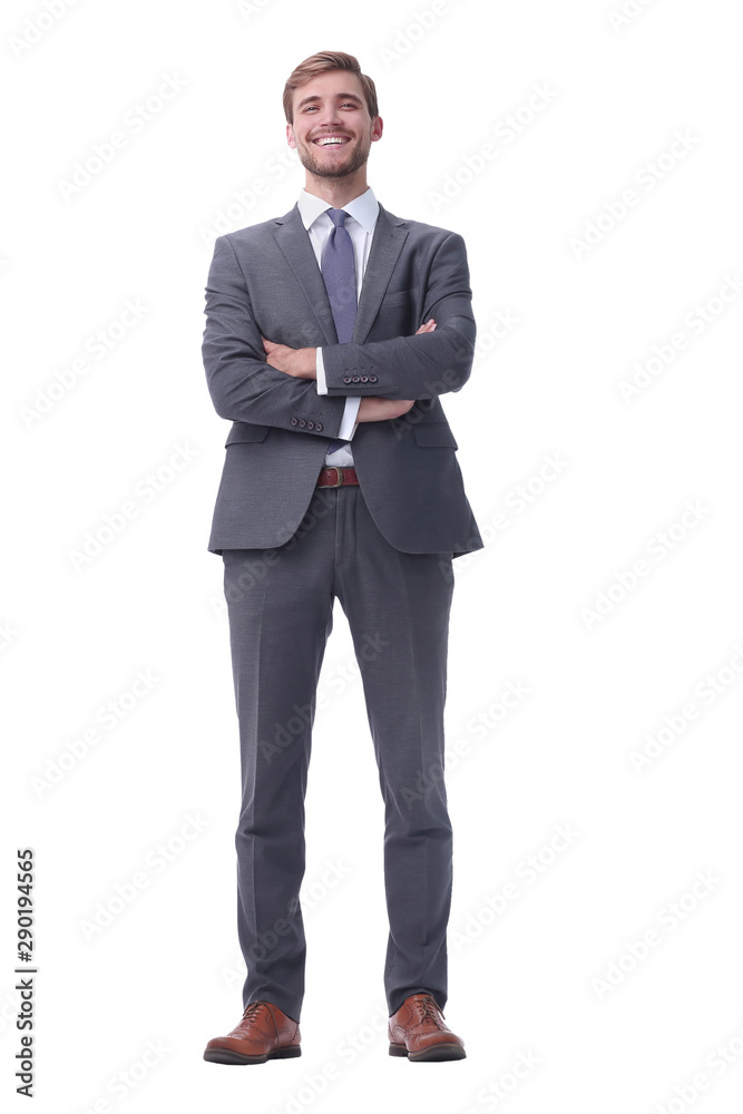 in full growth. portrait of a confident business man. in full growth. portrait of a confident business man.