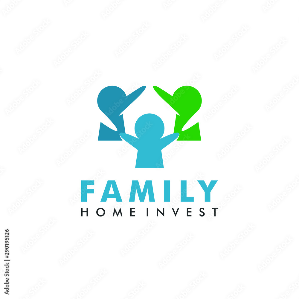 Business logo design of family housing investment vector graphic Business logo design of family housing investment vector graphic