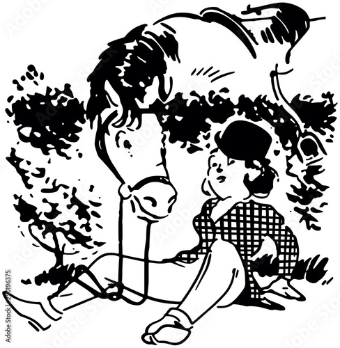 Girl Fallen From Horse