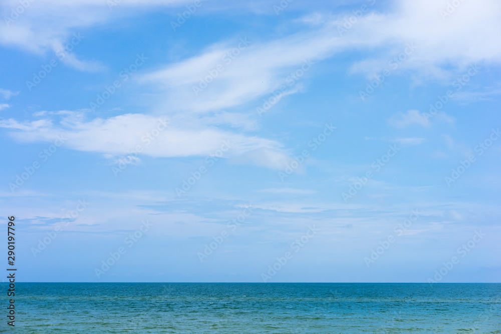 Sea, Clound, Blue sky and Horizon from the sand beach. Sea, Clound, Blue sky and Horizon from the sand beach.