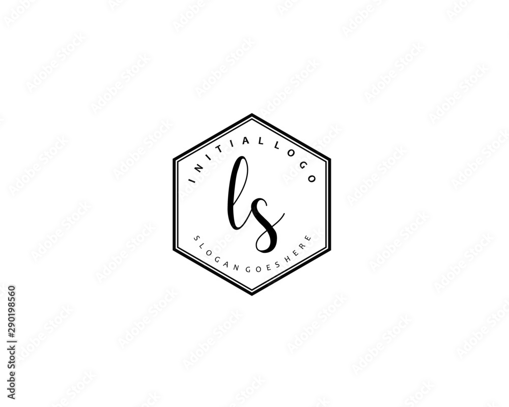 LS Initial letter logo template vector