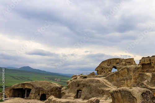 Old cave city Uplistsikhe in Caucasus mountains, Georgia © olyasolodenko