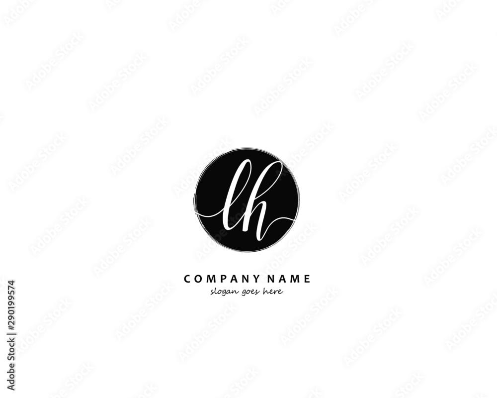 LH Initial letter logo template vector