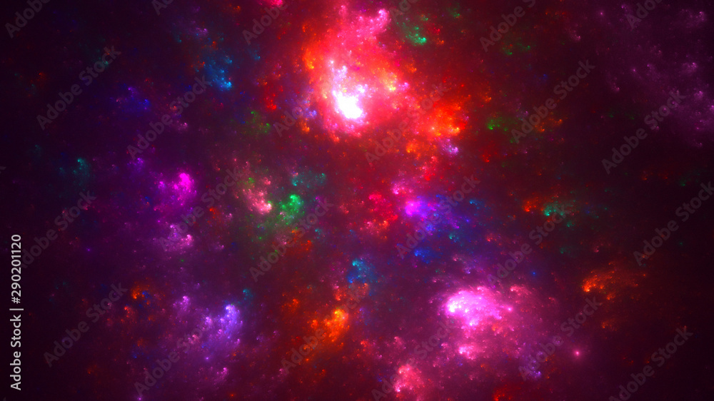 Naklejka premium 3D rendering multicolored abstract fractal