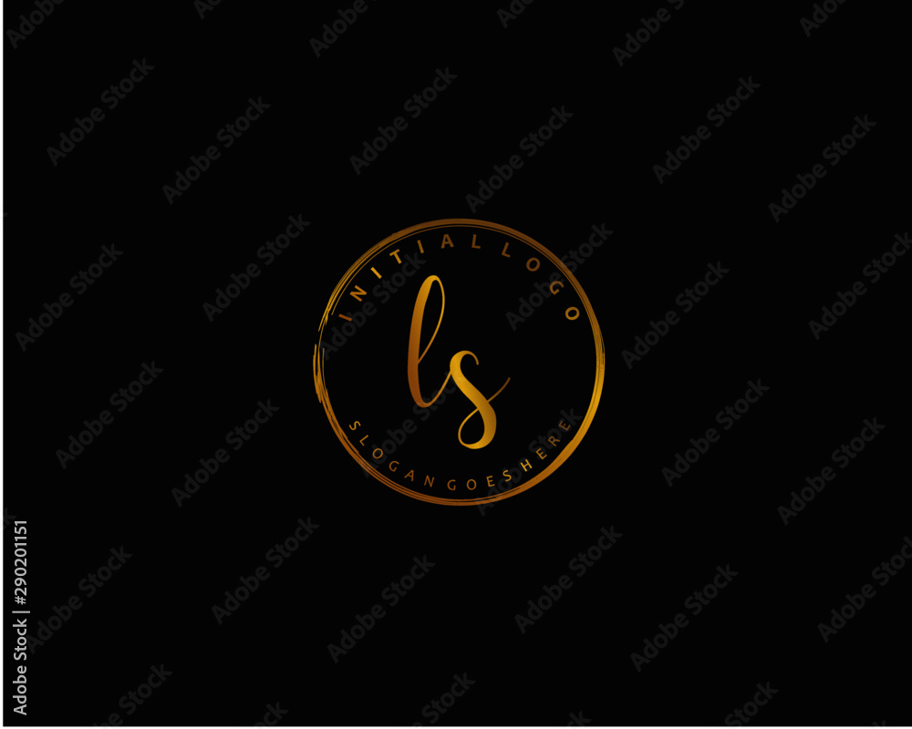 Naklejka premium LS Initial letter logo template vector