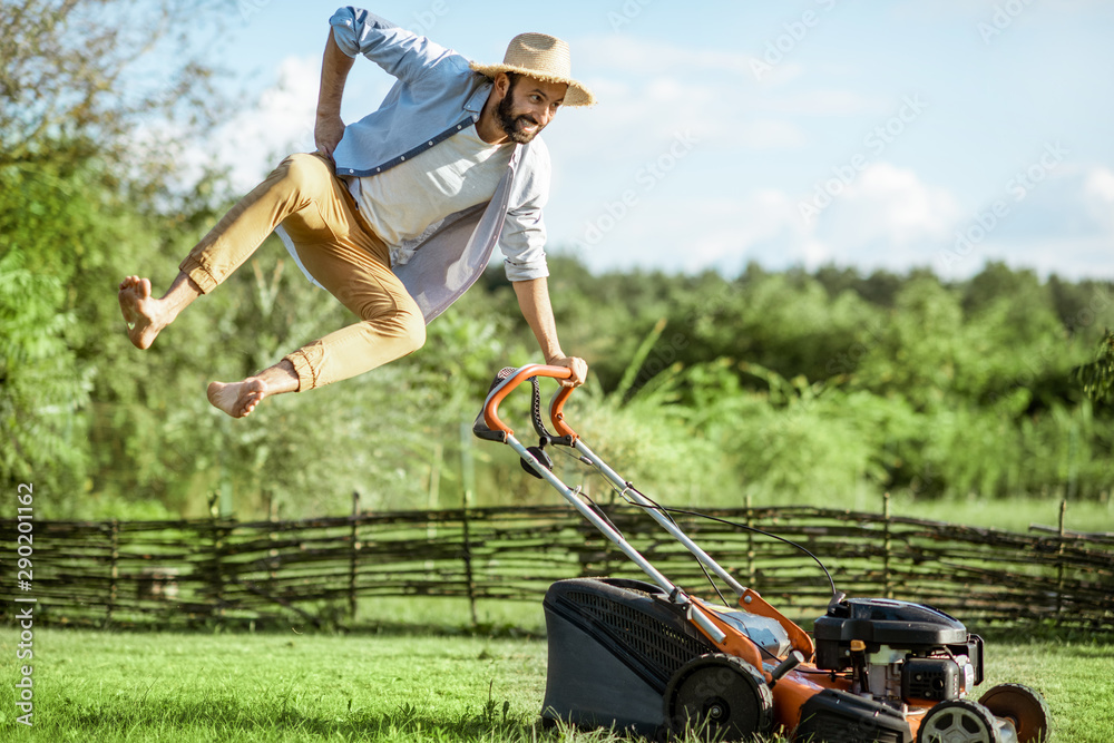 Jumping a lawn mower deals